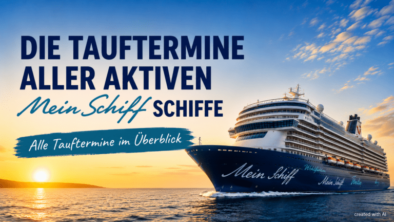 Die Tauftermine aller aktiven Mein Schiff Schiffe
